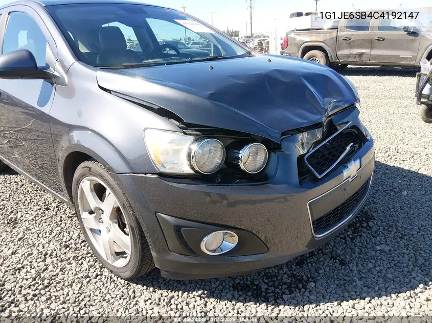 2012 Chevrolet Sonic 2Lz VIN: 1G1JE6SB4C4192147 Lot: 45624389