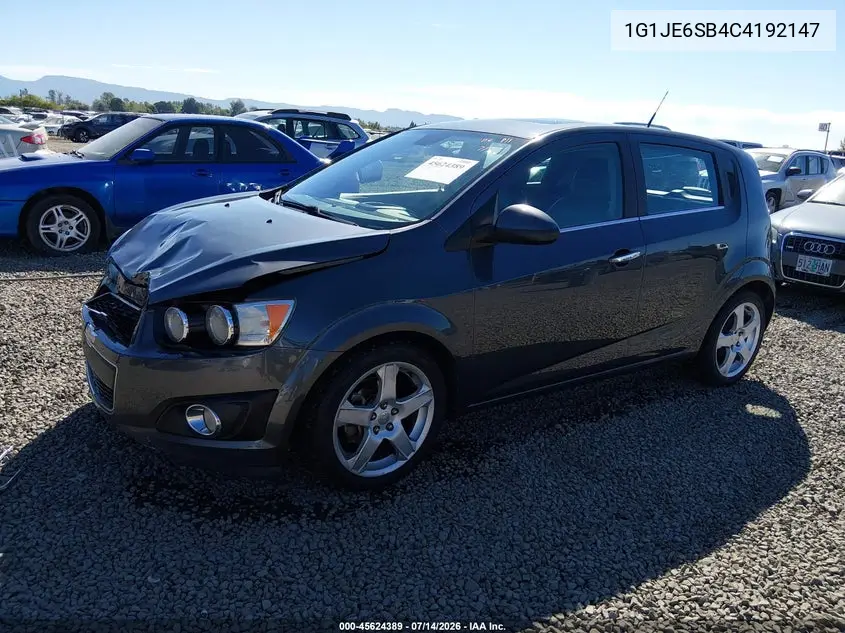 2012 Chevrolet Sonic 2Lz VIN: 1G1JE6SB4C4192147 Lot: 45624389