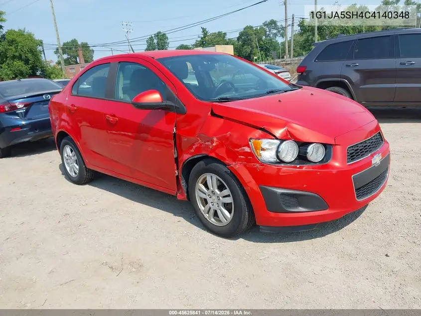 2012 Chevrolet Sonic 2Ls VIN: 1G1JA5SH4C4140348 Lot: 45625841