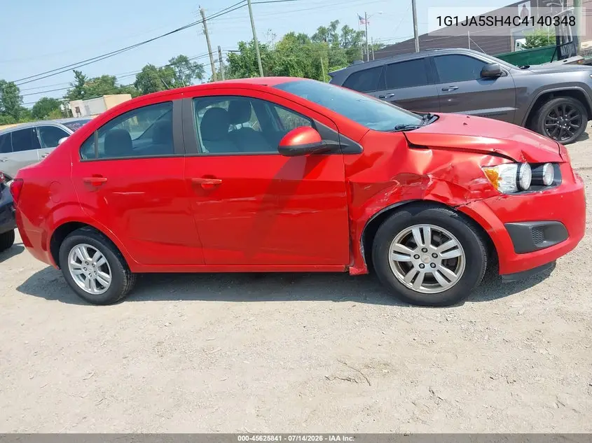 2012 Chevrolet Sonic 2Ls VIN: 1G1JA5SH4C4140348 Lot: 45625841