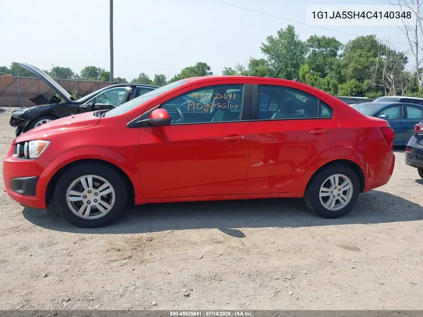 2012 Chevrolet Sonic 2Ls VIN: 1G1JA5SH4C4140348 Lot: 45625841