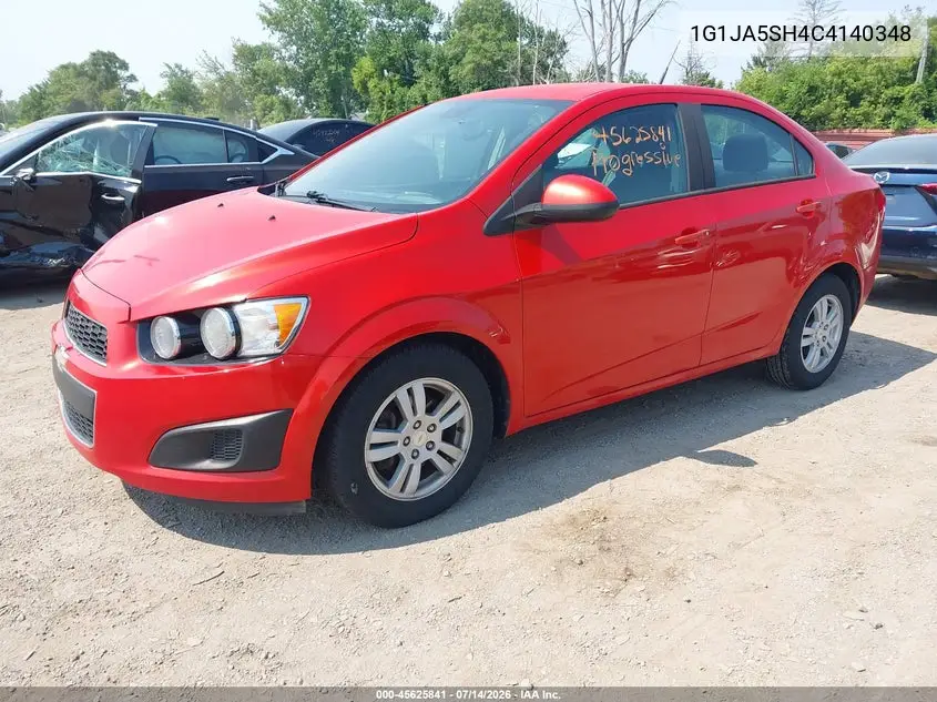 2012 Chevrolet Sonic 2Ls VIN: 1G1JA5SH4C4140348 Lot: 45625841