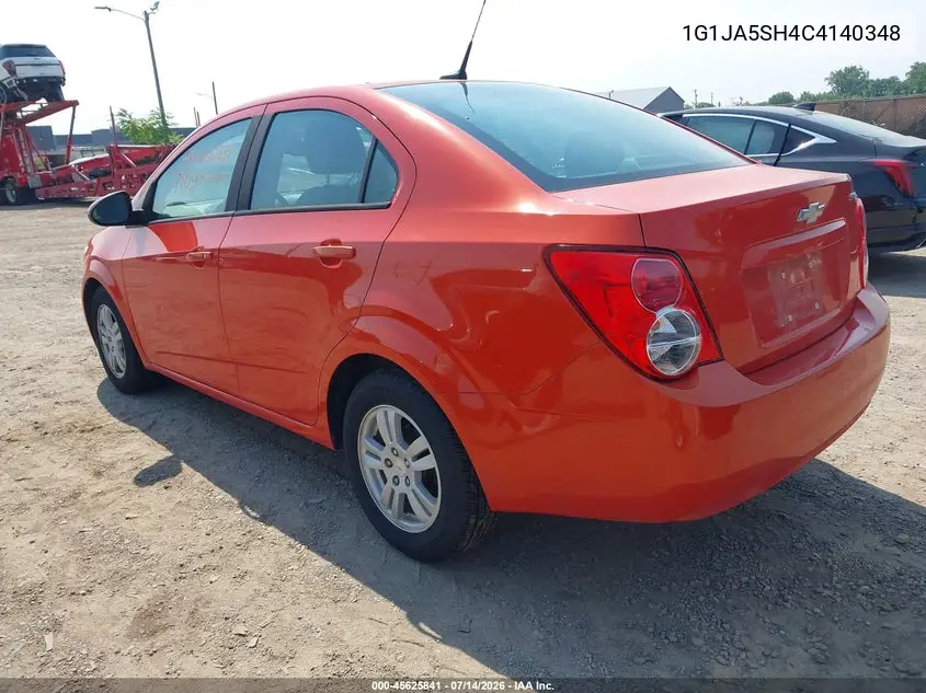 2012 Chevrolet Sonic 2Ls VIN: 1G1JA5SH4C4140348 Lot: 45625841