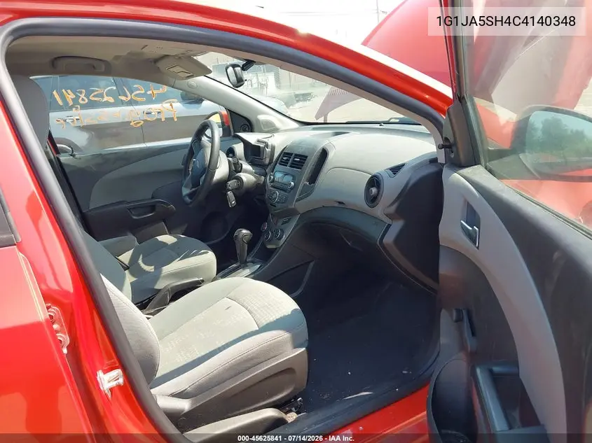 2012 Chevrolet Sonic 2Ls VIN: 1G1JA5SH4C4140348 Lot: 45625841