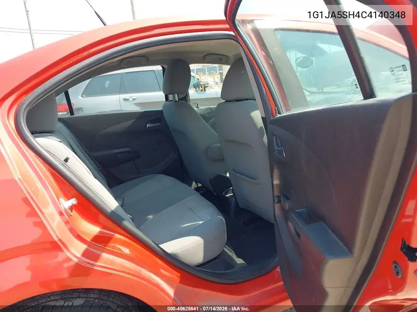 2012 Chevrolet Sonic 2Ls VIN: 1G1JA5SH4C4140348 Lot: 45625841