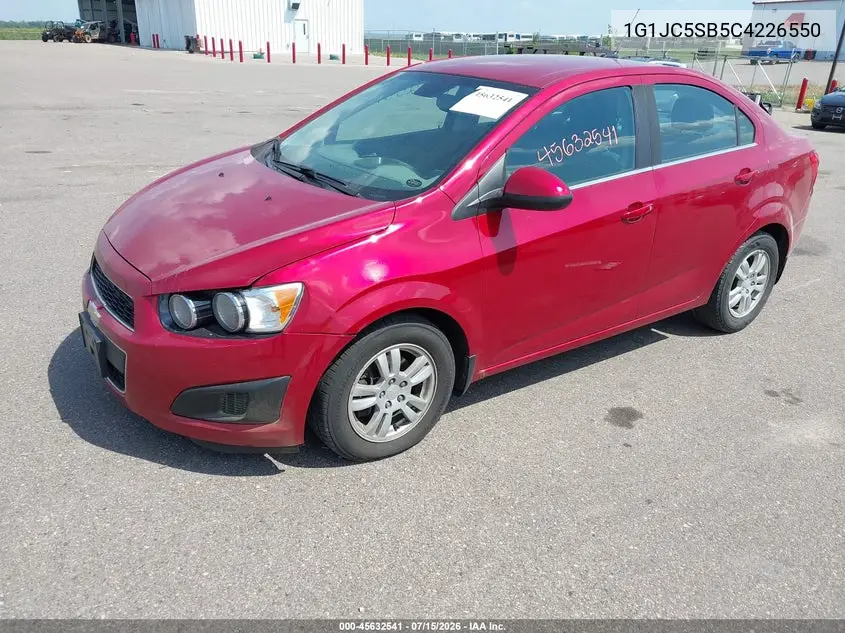 2012 Chevrolet Sonic 2Lt VIN: 1G1JC5SB5C4226550 Lot: 45632541