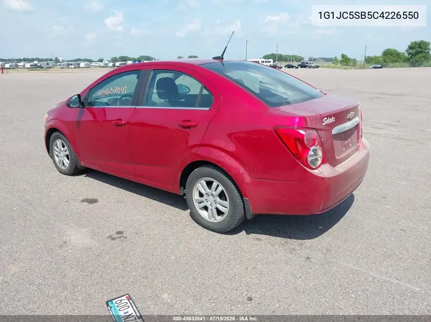 2012 Chevrolet Sonic 2Lt VIN: 1G1JC5SB5C4226550 Lot: 45632541