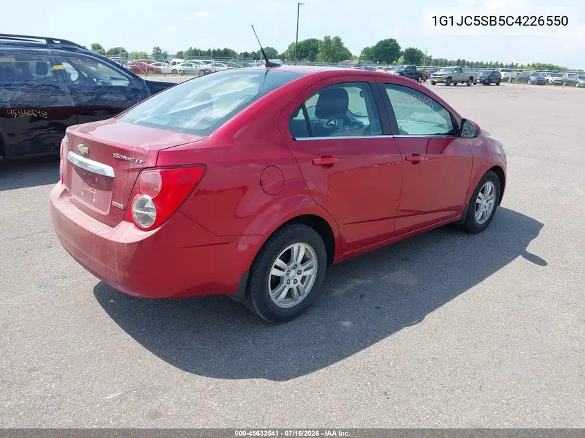 2012 Chevrolet Sonic 2Lt VIN: 1G1JC5SB5C4226550 Lot: 45632541