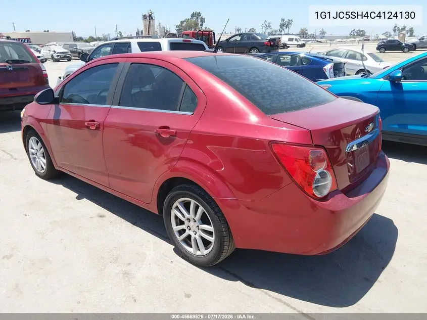 2012 Chevrolet Sonic 2Lt VIN: 1G1JC5SH4C4124130 Lot: 45669526