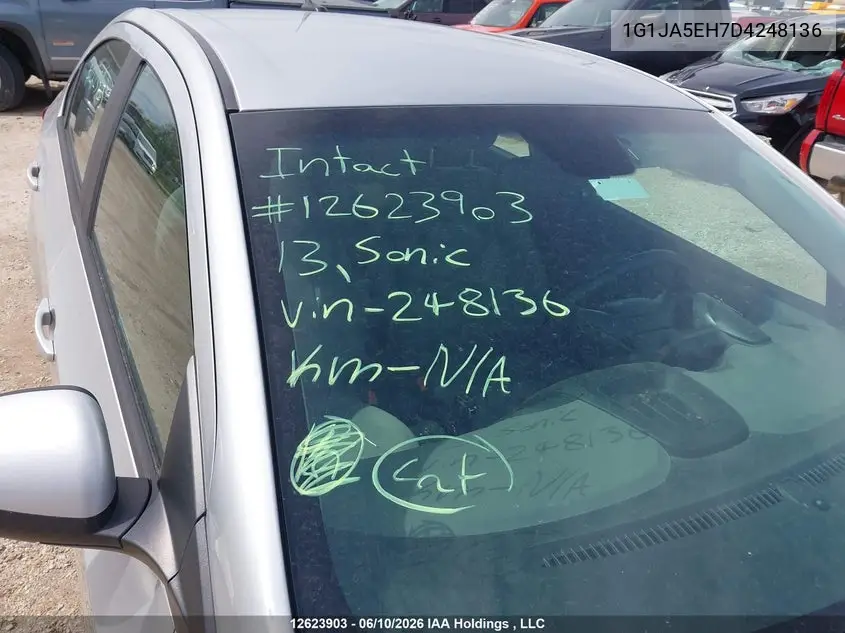 2013 Chevrolet Sonic Ls VIN: 1G1JA5EH7D4248136 Lot: 12623903