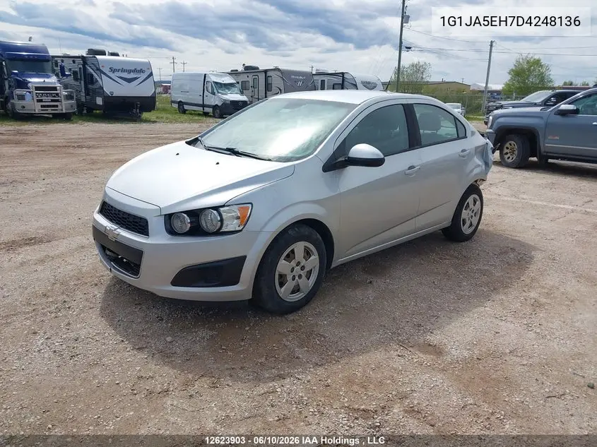 2013 Chevrolet Sonic Ls VIN: 1G1JA5EH7D4248136 Lot: 12623903