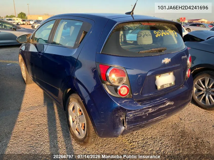 2013 Chevrolet Sonic Ls VIN: 1G1JA6EH2D4241696 Lot: 20266797