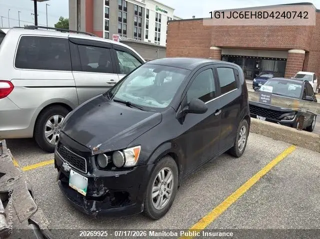 2013 Chevrolet Sonic Lt VIN: 1G1JC6EH8D4240742 Lot: 20269925