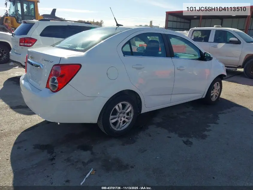 1G1JC5SH1D4113510 2013 Chevrolet Sonic Lt Auto
