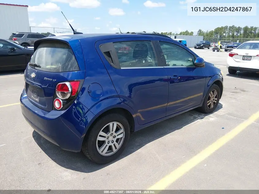 2013 Chevrolet Sonic Lt Auto VIN: 1G1JC6SH2D4247867 Lot: 45217357