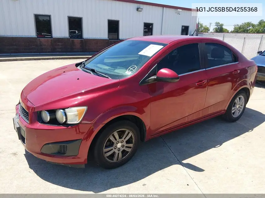 2013 Chevrolet Sonic Lt Auto VIN: 1G1JC5SB5D4255368 Lot: 45274224