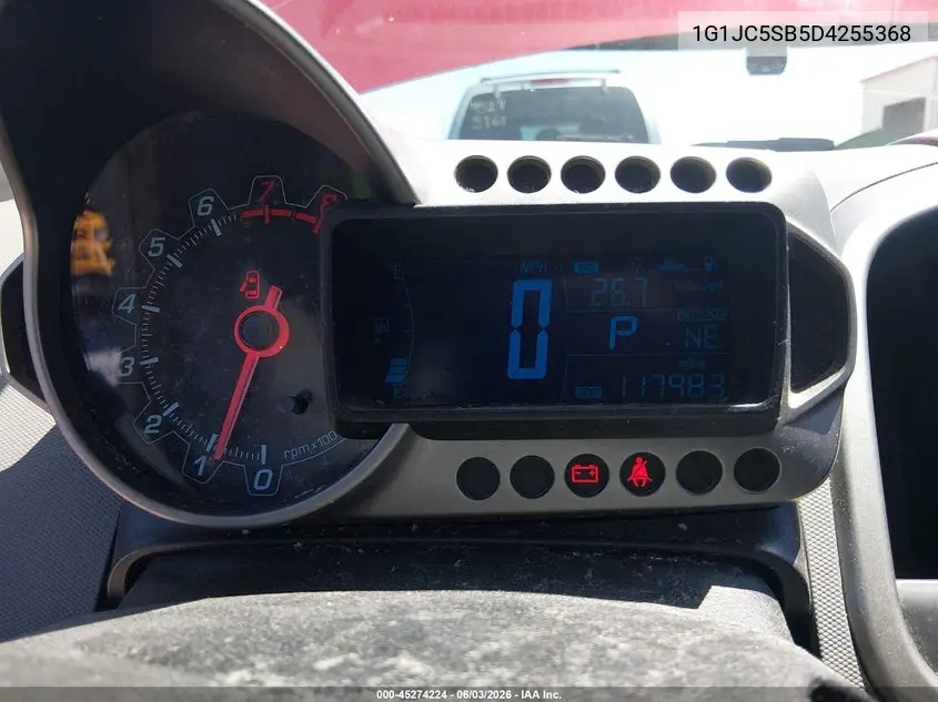 2013 Chevrolet Sonic Lt Auto VIN: 1G1JC5SB5D4255368 Lot: 45274224