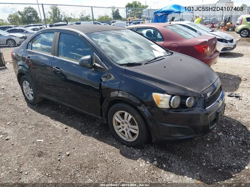 2013 Chevrolet Sonic Lt Auto VIN: 1G1JC5SH2D4107408 Lot: 45364037