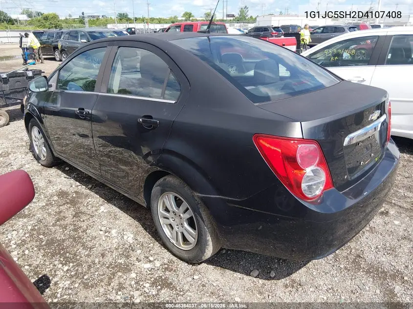2013 Chevrolet Sonic Lt Auto VIN: 1G1JC5SH2D4107408 Lot: 45364037