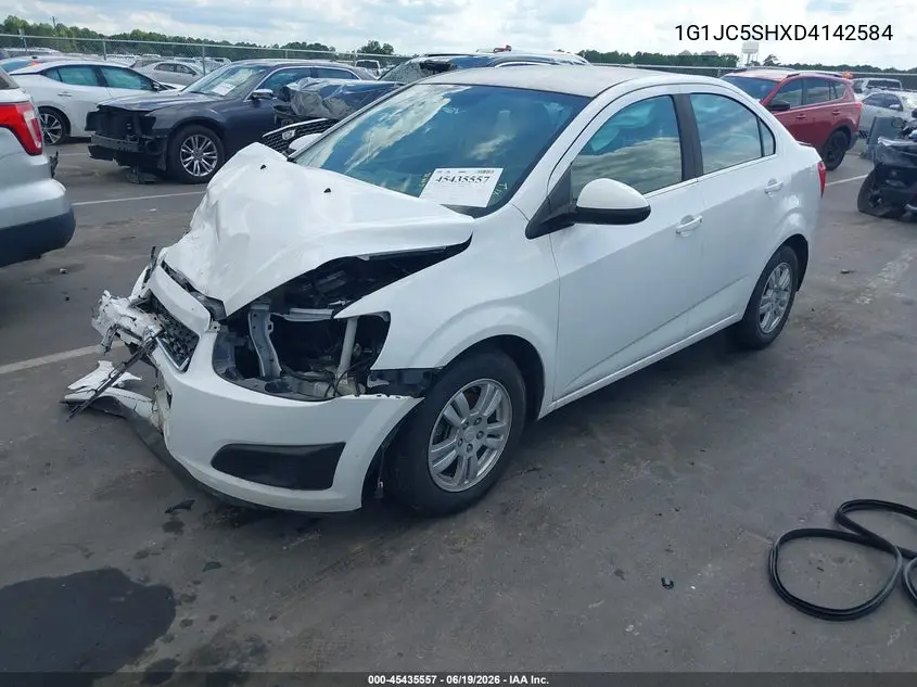 2013 Chevrolet Sonic Lt Auto VIN: 1G1JC5SHXD4142584 Lot: 45435557