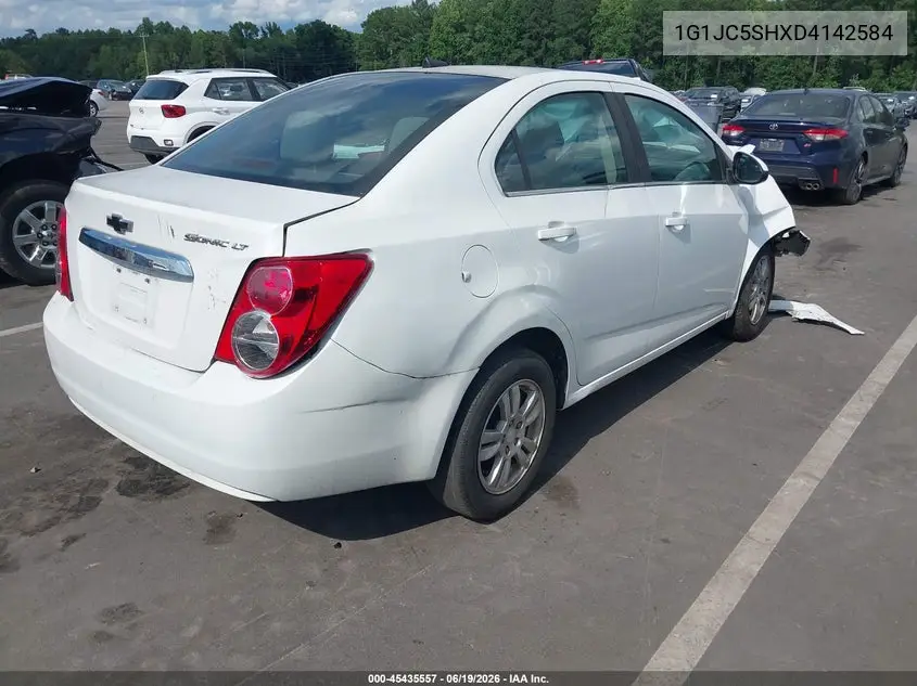 2013 Chevrolet Sonic Lt Auto VIN: 1G1JC5SHXD4142584 Lot: 45435557