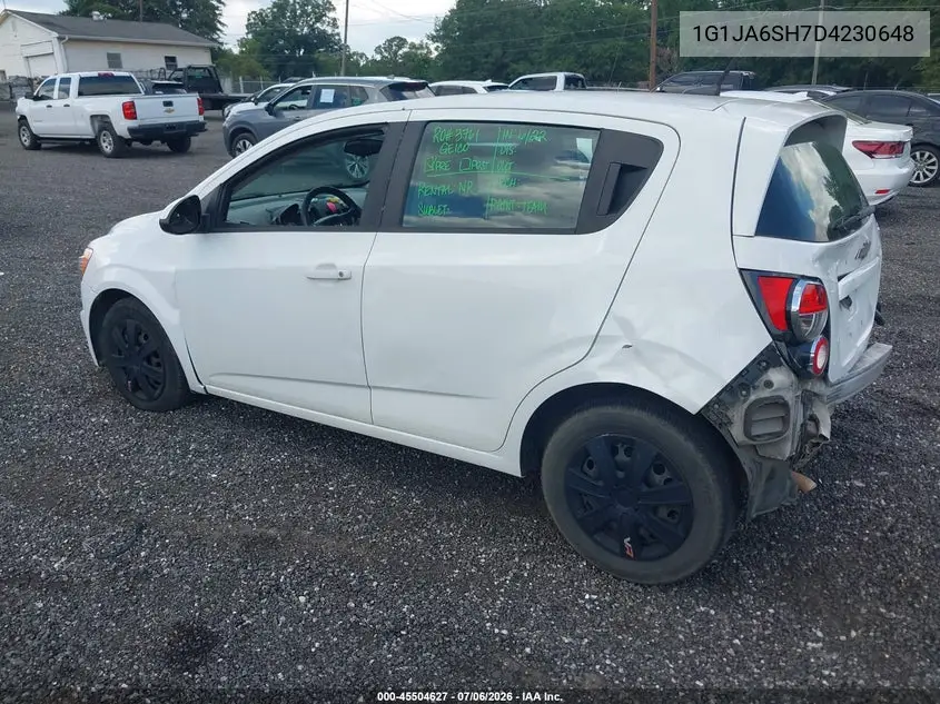 2013 Chevrolet Sonic Ls Auto VIN: 1G1JA6SH7D4230648 Lot: 45504627