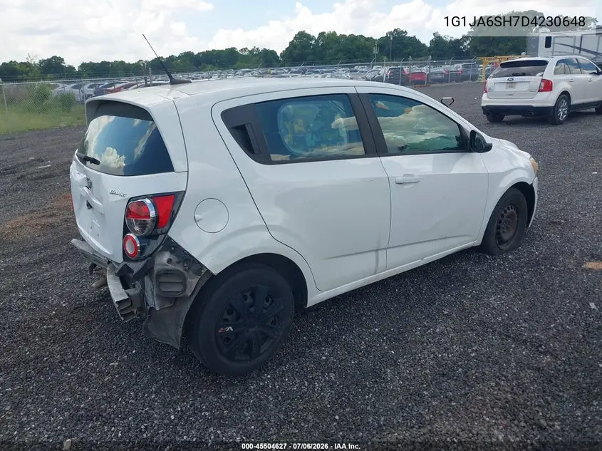2013 Chevrolet Sonic Ls Auto VIN: 1G1JA6SH7D4230648 Lot: 45504627