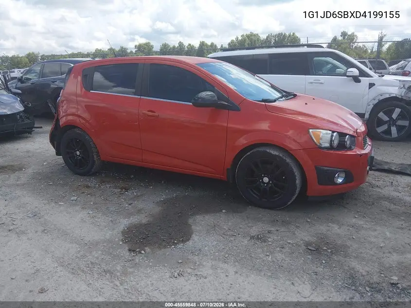 2013 Chevrolet Sonic Lt Manual VIN: 1G1JD6SBXD4199155 Lot: 45559848