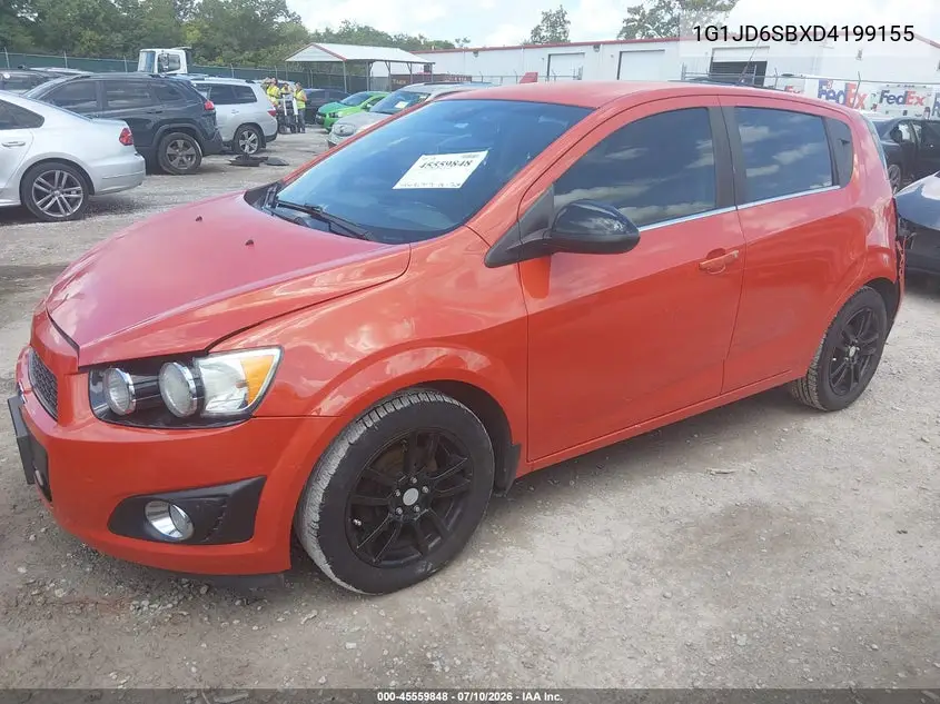 2013 Chevrolet Sonic Lt Manual VIN: 1G1JD6SBXD4199155 Lot: 45559848
