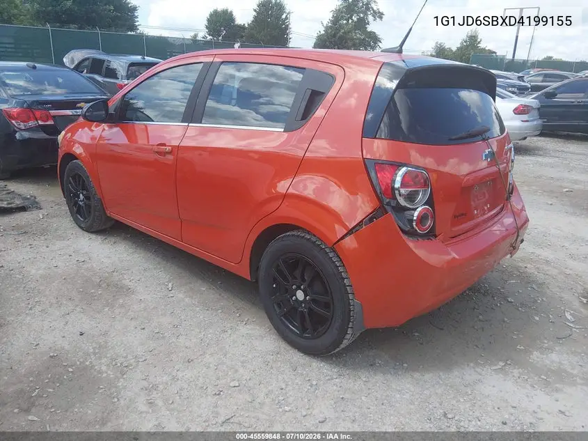 2013 Chevrolet Sonic Lt Manual VIN: 1G1JD6SBXD4199155 Lot: 45559848