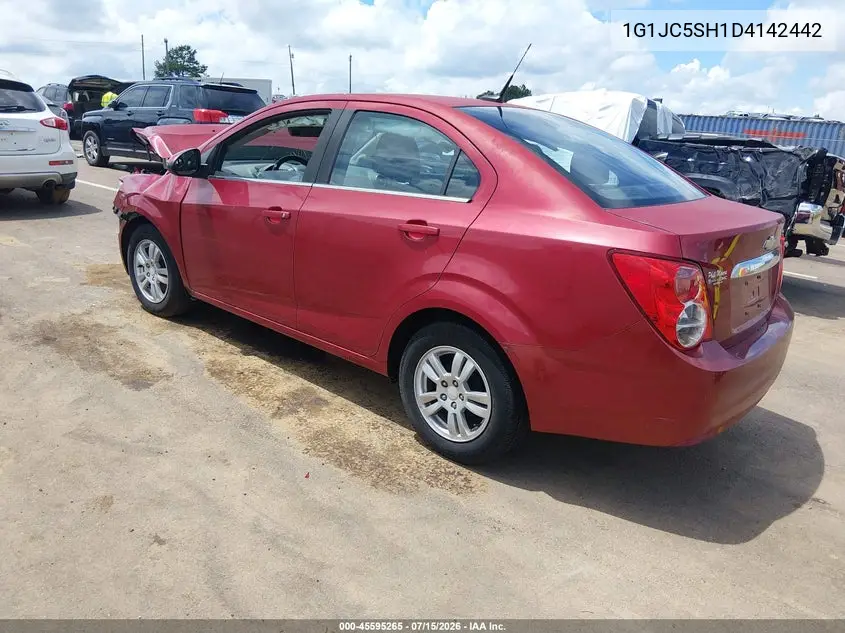 2013 Chevrolet Sonic Lt Auto VIN: 1G1JC5SH1D4142442 Lot: 45595265