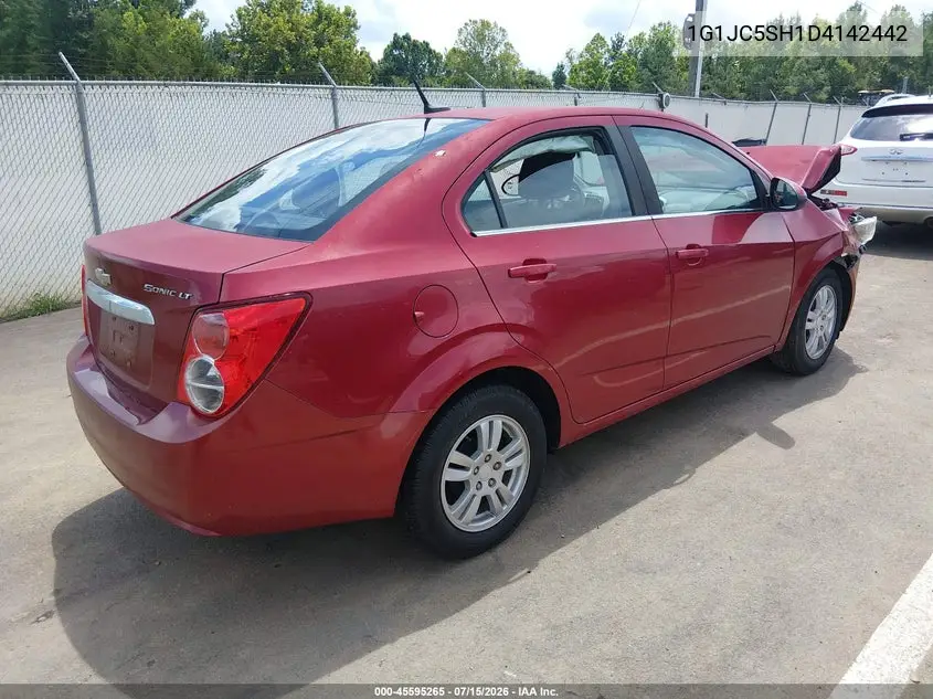 2013 Chevrolet Sonic Lt Auto VIN: 1G1JC5SH1D4142442 Lot: 45595265