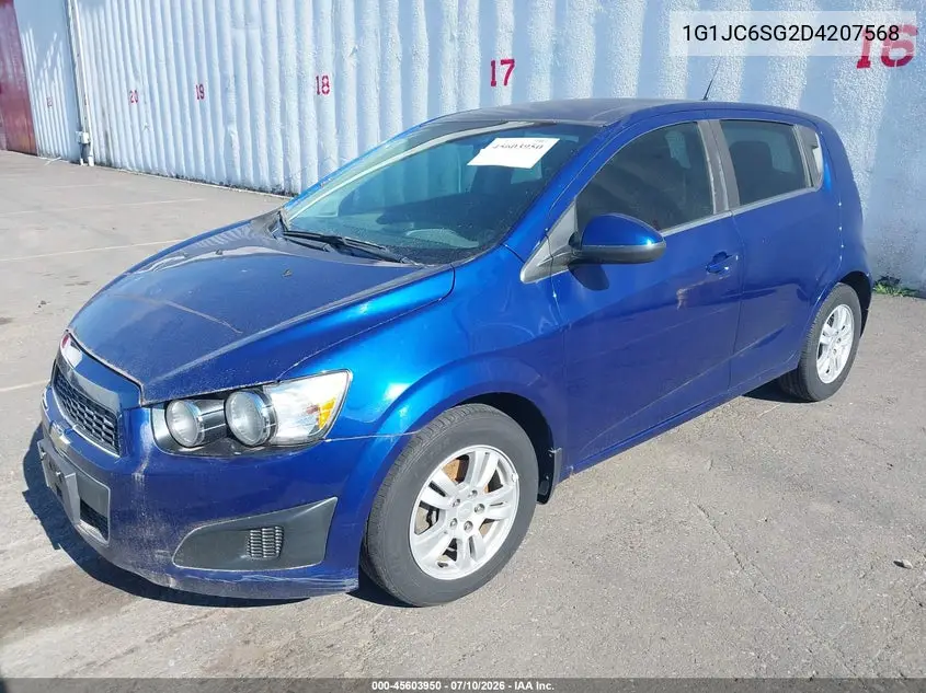 2013 Chevrolet Sonic Lt Auto VIN: 1G1JC6SG2D4207568 Lot: 45603950