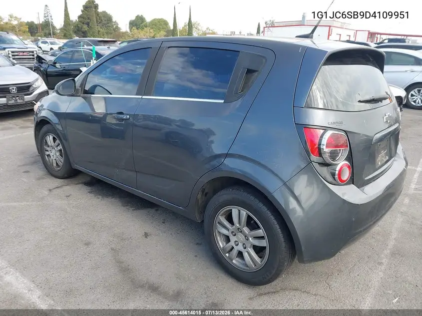 2013 Chevrolet Sonic Lt Auto VIN: 1G1JC6SB9D4109951 Lot: 45614015