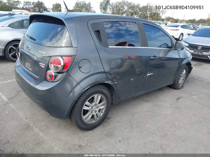 2013 Chevrolet Sonic Lt Auto VIN: 1G1JC6SB9D4109951 Lot: 45614015