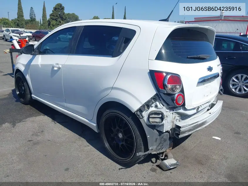 2013 Chevrolet Sonic Rs Auto VIN: 1G1JG6SB6D4235916 Lot: 45652733