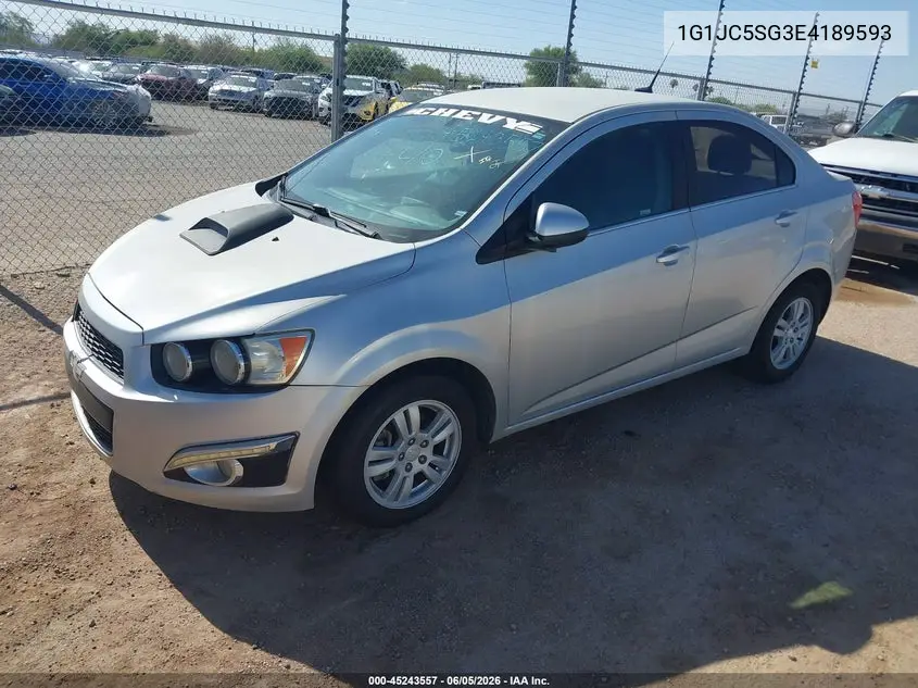 2014 Chevrolet Sonic Lt Auto VIN: 1G1JC5SG3E4189593 Lot: 45243557