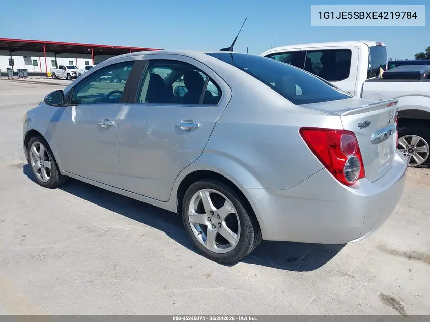 2014 Chevrolet Sonic Ltz Auto VIN: 1G1JE5SBXE4219784 Lot: 45245074
