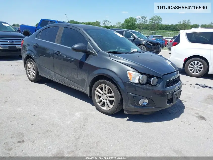 2014 Chevrolet Sonic Lt Auto VIN: 1G1JC5SH5E4216690 Lot: 45254156