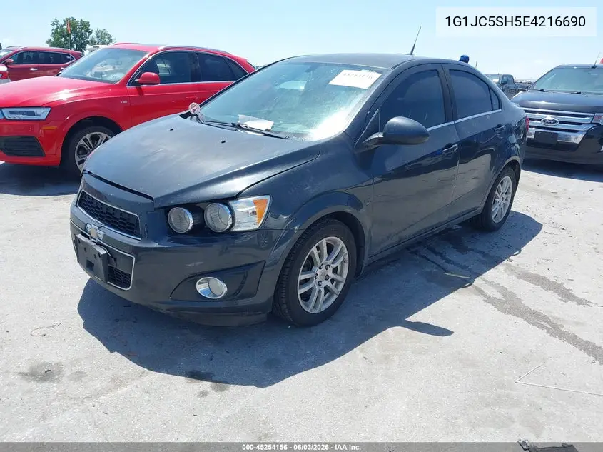 2014 Chevrolet Sonic Lt Auto VIN: 1G1JC5SH5E4216690 Lot: 45254156
