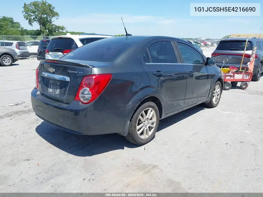 2014 Chevrolet Sonic Lt Auto VIN: 1G1JC5SH5E4216690 Lot: 45254156