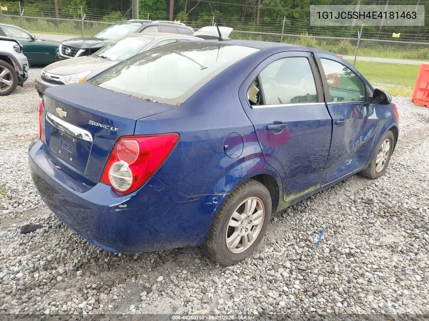 2014 Chevrolet Sonic Lt Auto VIN: 1G1JC5SH4E4181463 Lot: 45260750