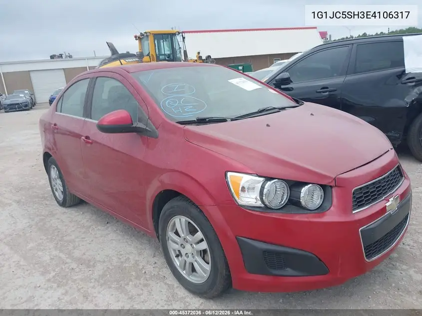 2014 Chevrolet Sonic Lt Auto VIN: 1G1JC5SH3E4106317 Lot: 45372036