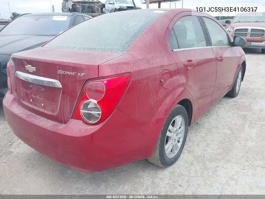 2014 Chevrolet Sonic Lt Auto VIN: 1G1JC5SH3E4106317 Lot: 45372036