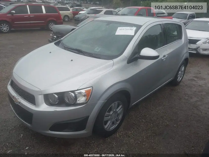 2014 Chevrolet Sonic Lt Auto VIN: 1G1JC6SB7E4104023 Lot: 45375550