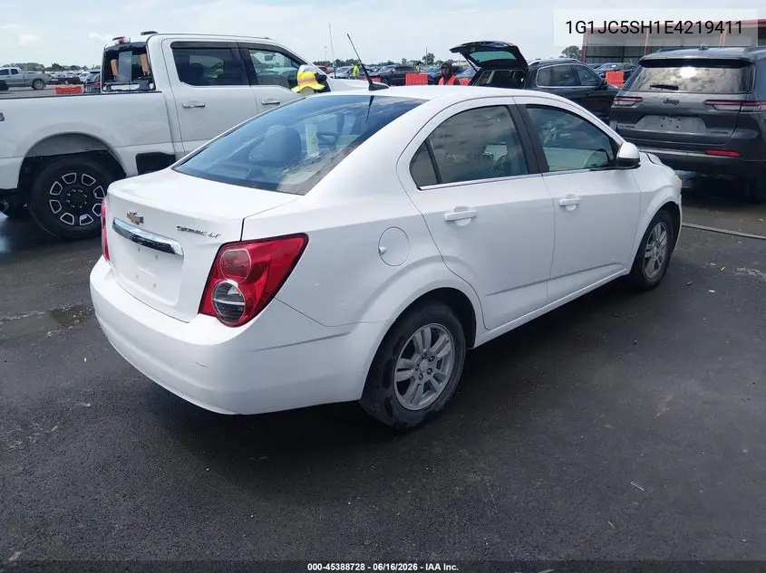 2014 Chevrolet Sonic Lt Auto VIN: 1G1JC5SH1E4219411 Lot: 45388728