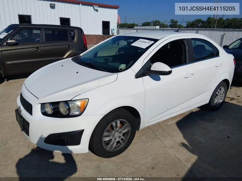 2014 Chevrolet Sonic Lt Auto VIN: 1G1JC5SH4E4115205 Lot: 45608659