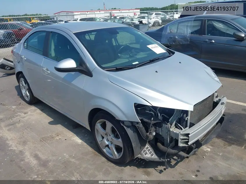 2014 Chevrolet Sonic Ltz Auto VIN: 1G1JE5SB3E4193707 Lot: 45609883