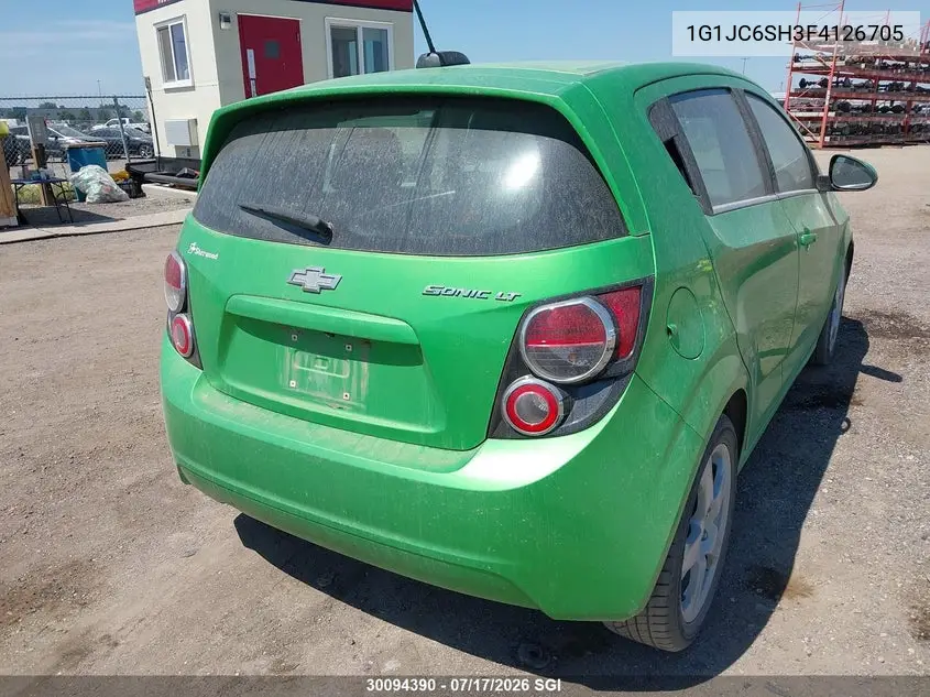2015 Chevrolet Sonic Lt VIN: 1G1JC6SH3F4126705 Lot: 30094390