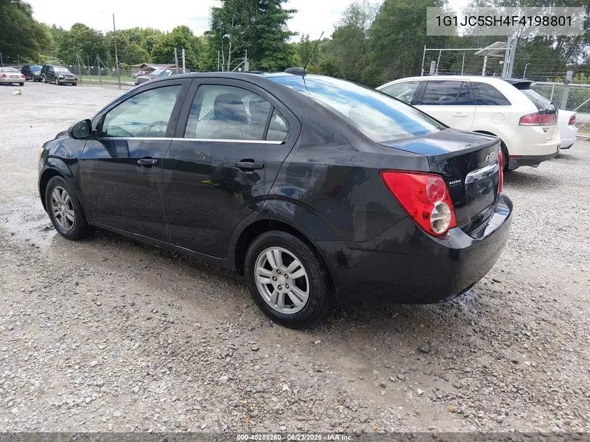 2015 Chevrolet Sonic Lt Auto VIN: 1G1JC5SH4F4198801 Lot: 45285260